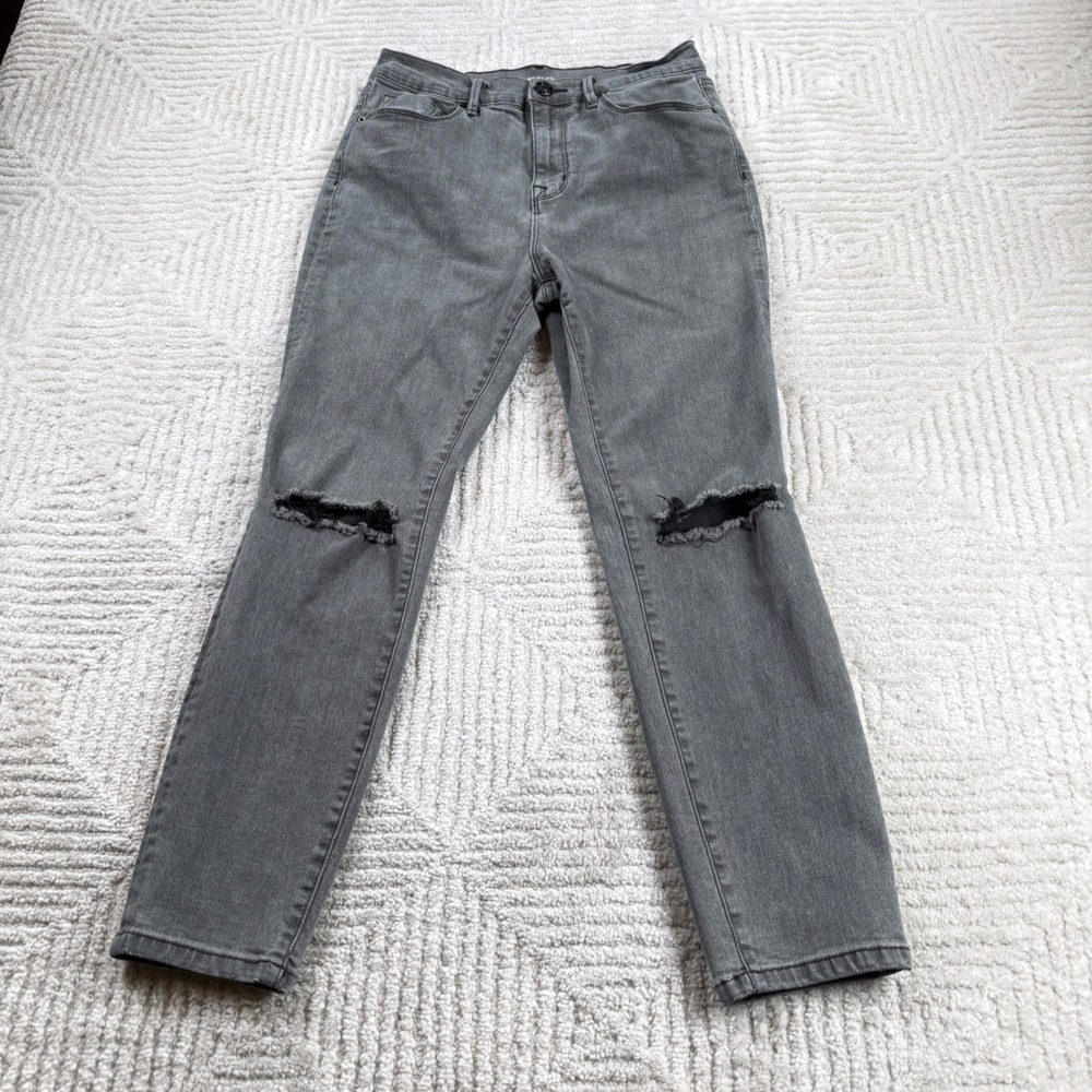 BDG Skinny Grazer Jeans Womens 29x26 Grey Distressed Urban Grunge Goth Punk